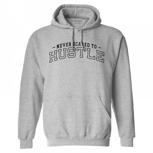 NEVER SCARED TO HUSTLE ARCH OUT HOODiE [GREY/BLACK]